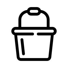 bucket line icon
