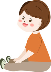 Cartoon Character of a Young Boy