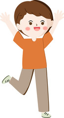 Cartoon Character of a Young Boy