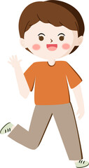Cartoon Character of a Young Boy