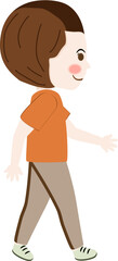 Cartoon Character of a Young Boy