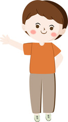 Cartoon Character of a Young Boy