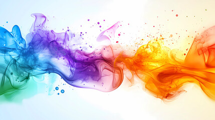Obraz premium Abstract colorful flame patterns on white background.