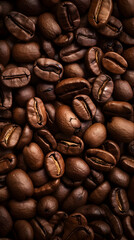 Obraz premium Stunning Espresso Coffee Beans Showcasing Their Freshly Roasted Aroma and Rustic Ambiance