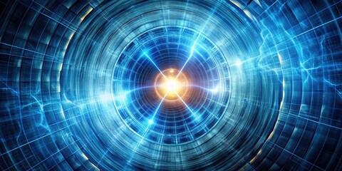Fototapeta premium Abstract background with nuclear energy vortex, view from inside an energy core, nuclear, energy, vortex, abstract