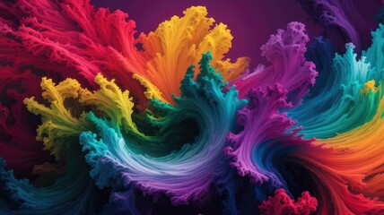 Obraz premium Abstract Art of Vibrant Colors Blending in Fluid Motion