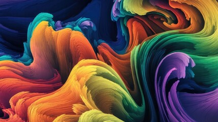 Obraz premium Abstract Art of Vibrant Colors Blending in Fluid Motion