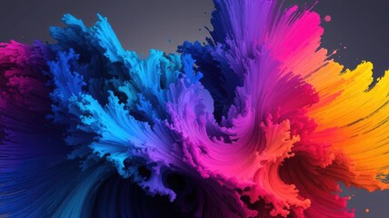 Obraz premium Abstract Art of Vibrant Colors Blending in Fluid Motion