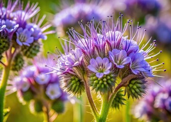 Obraz premium Purple Phacelia Spiral Close-up, High Depth of Field, Wismar, Tufted Beauty Flower Photography