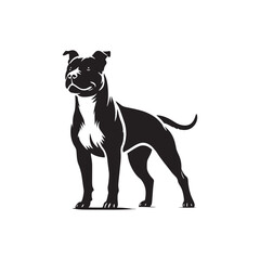 American Pit Bull Terrier Vector - American Pit Bull Terrier Silhouette - Illustration of American Pit Bull Terrier