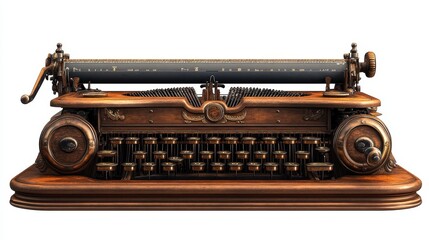 Vintage typewriter showcase antique shop indoor close-up retro charm