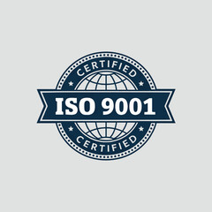 stamp with the iso 9001 written inside