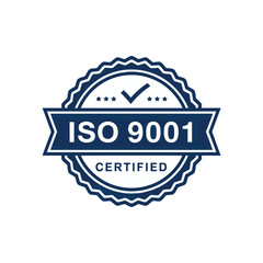 stamp with the iso 9001 written inside