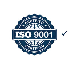 stamp with the iso 9001 written inside