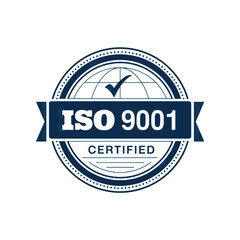 stamp with the iso 9001 written inside