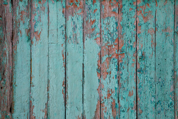 blue turquoise clear old ancient wall retro used brown green planks background