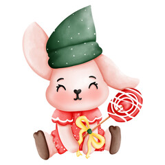 rabbit Christmas Element Trime