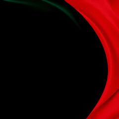 Obraz premium Wavy Red and Green on Black background for Libya Independence day template design