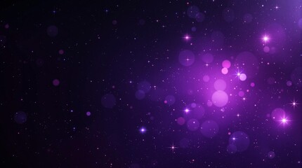 Fototapeta premium Mystical Black And Violet Galaxy Background With Bokeh for Fantasy Book Covers Digital Wallpapers and Event Posters