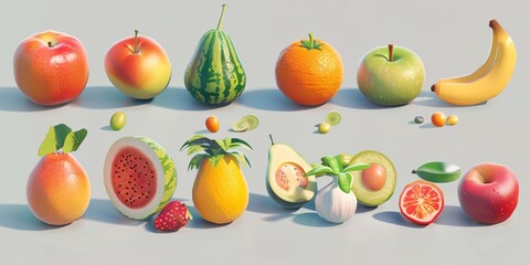Seasonal Fruits and Vegetables, Illustrated Seasonal Fruits and Vegetables, Fruits and Vegetables by Season