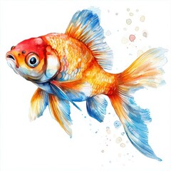Fototapeta premium Watercolor Painting of a Goldfish