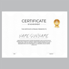 Vector Achievement Certificate Template  4