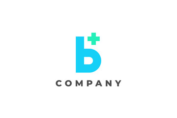 letter b plus or hospital medical logo