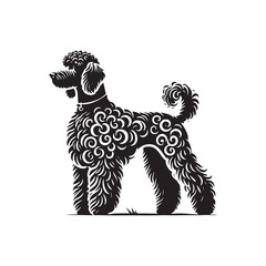 Bedlington Terrier Silhouette - Bedlington Terrier Illustration - Bedlington Terrier Vector Design.