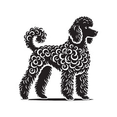 Bedlington Terrier Silhouette - Bedlington Terrier Illustration - Bedlington Terrier Vector Design.