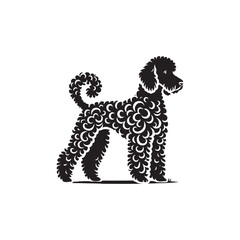 Bedlington Terrier Silhouette - Bedlington Terrier Illustration - Bedlington Terrier Vector Design.