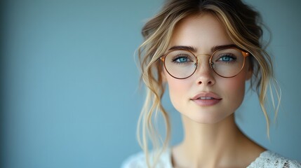 Portrait of a Young Woman with Glasses