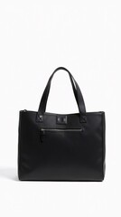 Naklejka premium black leather handbag