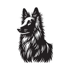 Minimalist Belgian Sheepdog - Silhouette of Belgian Sheepdog - Vector of Belgian Sheepdog.