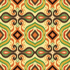 Geometric Ethnic Oriental Ikat Seamless Pattern Traditional Design for Background, Carpet, Wallpaper, Clothing, Wrapping, Batik, Fabric, Kebaya, Ceramic, JPEG Illustration. Embroidery Style.