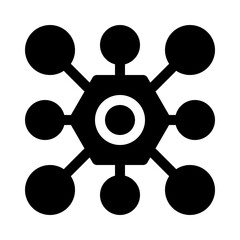 Molecule glyph icon