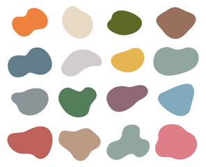 Organic blob shape hand drawn background.