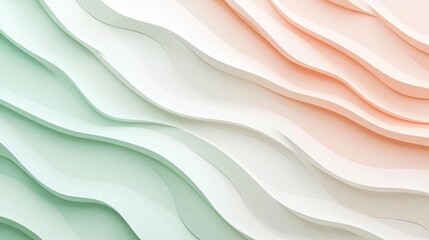 Obraz premium Abstract Pastel Wave Pattern Design Background