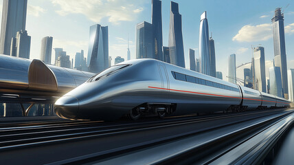 Fototapeta premium train in the city