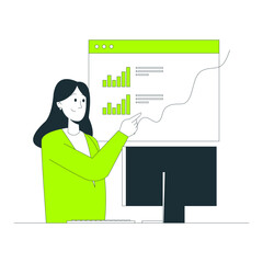 Professional Women in Training Flat Illustrations