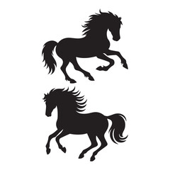 Horse silhouette Bundles.Horse Vector Design.