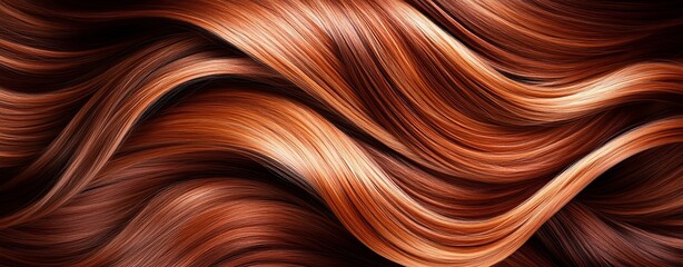 Rich Auburn Hair Texture with Natural Highlights