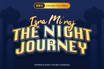 Isra Mi'raj The night journey with text effect
