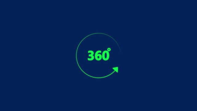 360 degree view icon animation, Icon 360&deg; animation with optional lama matte. Chroma key included