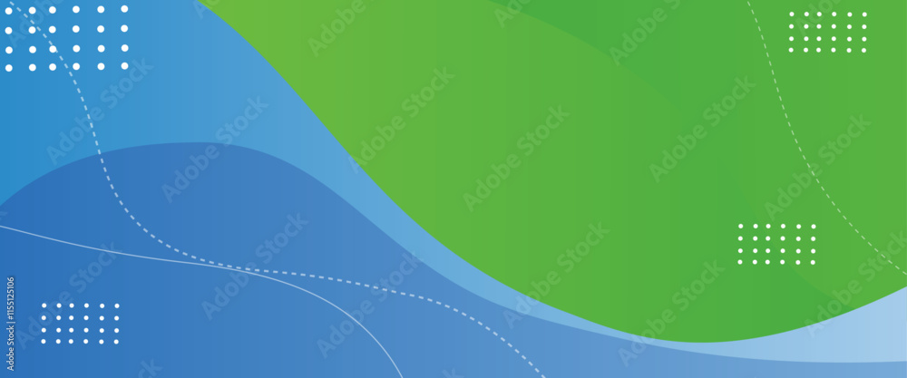 Leinwandbilder Vector modern blue and green wave abstract background. creative halftone pattern in blue green background vector.