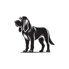 Silhouette of Bloodhound - Bloodhound Vector - Illustration of Bloodhound.