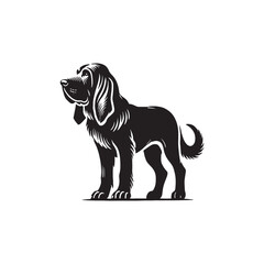 Silhouette of Bloodhound - Bloodhound Vector - Illustration of Bloodhound.