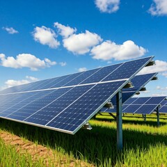 solar panels on the field