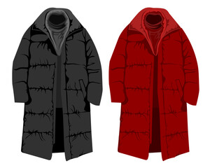 Male winter clothing isolated on white background. Cold weather clothes collection for boys vector illustration © M MUSHTHOFA MAHFUD