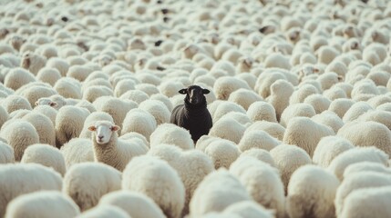 Black Sheep in Bright Flock: A Symbol of Uniqueness and Contrast