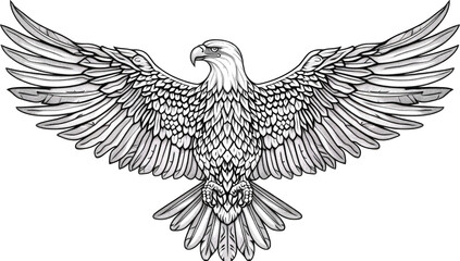 Obraz premium Artistic purple eagle with spread wings